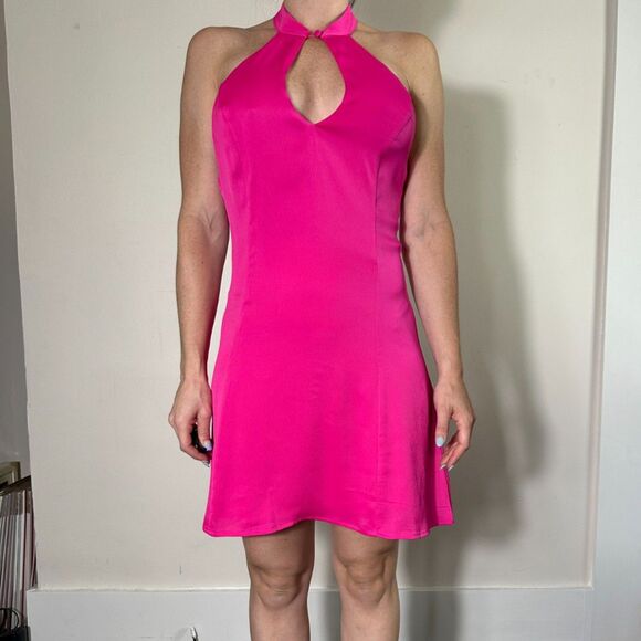 FashionNova Pink Celine Mini Dress Size Medium NWT - Picture 1 of 6